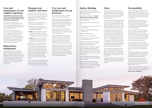 Our Care & maintenance brochure